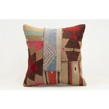 Kilim Wholesale El Yapımı Kilimden Yapılmış Vintage Kırlent Kılıfı, Yün, 40X40 cm