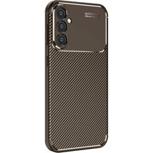 Sora Group Samsung Galaxy A26 Kılıf Auto Focus Karbon Kapak - Kahverengi