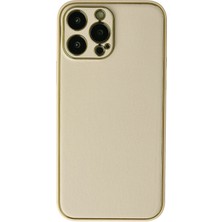 Sora Group iPhone 13 Pro Kılıf Coco Deri Silikon Kapak - Gold