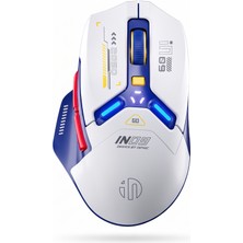Inphic Inphıc In9 Tri-Mode Kablosuz 10.000 Dpı Gaming Mouse,ergonomik  - Mavi-Beyaz (Bluetooth / 2.4ghz / Kablolu)