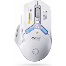 Inphic Inphıc In9 Tri-Mode Kablosuz 10.000 Dpı Gaming Mouse,ergonomik  - Gri-Beyaz (Bluetooth / 2.4ghz / Kablolu)