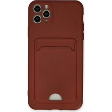 Sora Group iPhone 11 Pro Max Kılıf Kelvin Kartvizitli Silikon - Bordo