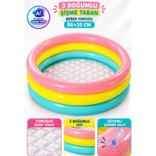 Yıldırım Oyuncak 3 Boğumlu Şişme Taban Bebek Havuzu 86X25 cm – Yumuşak Tabanlı Renkli Çocuk Oyun Havuzu