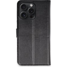 Sora Group iPhone 15 Pro Max Kılıf Trend S Plus Kapaklı Kılıf - Siyah