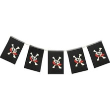 Ett Korsan Partisi Korsan Logo Baskılı Flama Süs Afiş Süsleme 8 Li