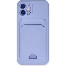 Sora Group iPhone 12 Kılıf Kelvin Kartvizitli Silikon - Lila