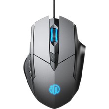 Inphic Inphıc W1 6 Tuşlu Kablolu 7200 Dpı USB Mouse, Yan Tuşlu Ergonomik Mouse- Gri