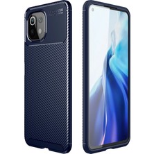 Sora Group Mi 11 Lite Kılıf Auto Focus Karbon Kapak - Lacivert