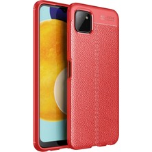 Sora Group Samsung Galaxy A22 Kılıf Auto Focus Kapak - Kırmızı