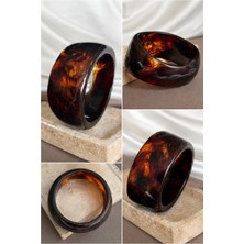 Dore Collection Premium Kalite Ithal Kahverengi Hareli Bangle Bilezik Cam Reçine Pinterest Model Kelepçe