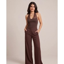 Cherie Style Kadın Dantel Detaylı Çıtçıtlı Crop Atlet