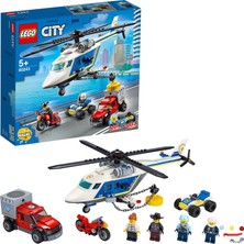 LEGO City 60243 Polis Helikopteri Takibi 212 Parça Hediyelik Oyuncak Seti 5 + Yaş İçin