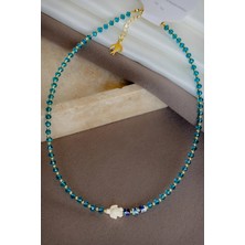 Dore Collection Summer Collection Nazar Renkli Boncuklu El Yapımı Özel Tasarım Kadın Kolye