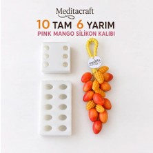 Medita Craft Mango Silikon Mum ve Sabun Kalıp Seti | 10 Tam + 6 Yarım