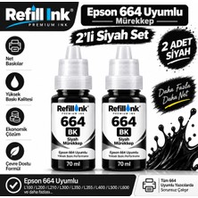 Bionet Teknik Epson L220 Uyumlu 664 Muadil Siyah Mürekkep 2'li Paket