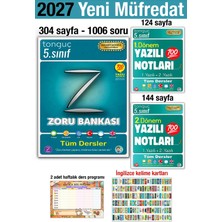 Tonguç Akademi 5. Sınıf 2027 Tüm Dersler Zoru Soru Bankası 1. 2. Dönem Yazılı Notları