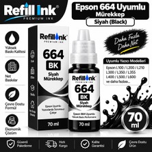 Bionet Teknik Epson L120 Uyumlu 664 Muadil Siyah Mürekkep