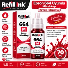 Bionet Teknik Epson ET-4500 Uyumlu 664 Muadil Kırmızı Mürekkep