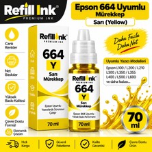 Bionet Teknik Epson L210 Uyumlu 664 Muadil Sarı Mürekkep