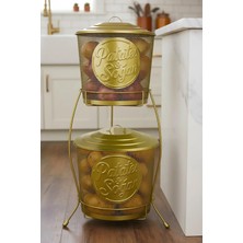 Evstyle File Iki Katlı Soğan Patates Saklama Standı & Sebzelik - Gold