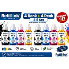 Bionet Teknik Epson ET-16500 Uyumlu 664 Muadil 4 Renk Mürekkep Seti 2'li Paket