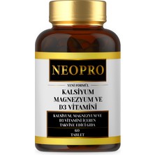 Neopro Kalsiyum, Magnezyum ve D3 Vitamini Içeren Takviye Edici Gıda - 60 Tablet