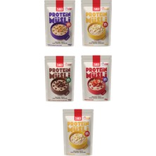 Züber Yulaflı Protein Müsli Deneme Paketi (Muzlu,çilekli,sade Kurabiyeli,kakaolu Kurabiyeli) 70G x 5 Adet