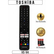 Toshiba Sesli Kumanda Vs-V4 **pil Hediyeli**