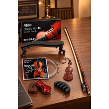 Midex YG-44KYT Keman Yastığı Keman Yayı Keman Teli Reçine Susturucu Set (4/4 ve 3/4 Uyumlu)