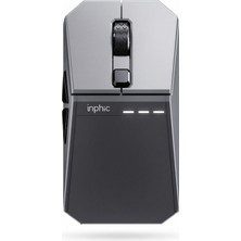 Inphic Inphıc Cyber Serisi 12800 Dpı Tri-Mode Kablosuz Ergonomik Tasarım  Mouse - Gri