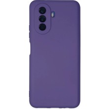 Belirtilmemiş Huawei Nova Y70 Kılıf Nano Içi Kadife Silikon - Mor