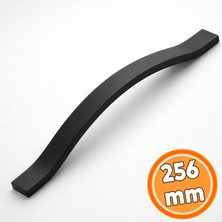 Nzb Mobilya Kulpu Modern Mutfak Dolabı Çekmece Kolu Dolap Kapak Kulpları Kulp 256 mm Siyah Metal
