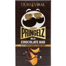 Pringelz Milk Chocolate Bar With Peanut Flakes & Salted Chips 140G