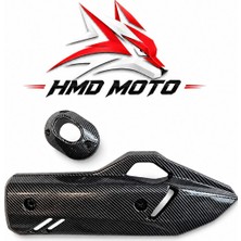 Hmd Moto Hmdmoto Honda Pcx 2021-2025 Uyumlu Egzoz Karbon Kapak Set