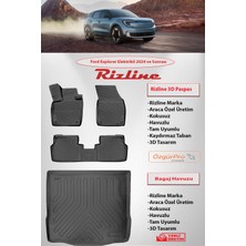 Rizline Ford Explorer Elektrikli 2024 ve Sonrası 3D Havuzlu Paspas ve  3D Bagaj Havuzu Üst Kademe