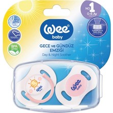 Wee Baby 2'li Gece Gündüz Emzik No:1 (Saklama Kabı Hediyeli) - Pembe