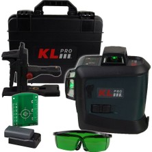 KL Pro Kllzr93Gl 7.2Volt/2,6 Ah Li-Ion Yeşil Çizgi Lazer Distomat 15 m Çalışma Mesafesi ve 0,2 mm Hassasiyet