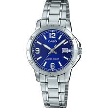 Casio Casıo LTP-V004D-2B Çelik Kordon Gümüş Renk Takvimli Kadın Kol Saati