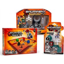 PlayZen Shuriken Savaşçıları 3'lü Dev Arena Oyun Seti – Ninja Fırlatıcı, Savaşçı ve Başlangıç Seti