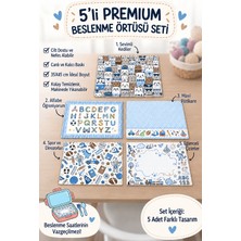 Cango Home Premium 5'li Yıkanabilir 35X45CM Beslenme Örtüsü Seti Okul ve Bebek Için Uygundur 5CGBS100