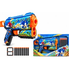 Dorasan 36648 X-Shot Skins Flux Sonic The Hedgehog 8 Mermili Sünger Dart Atan Silah 21 cm -Nessiworld
