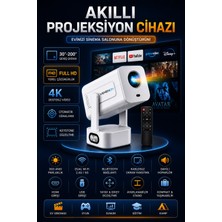 Telvesse PRO602 Taşınabilir Android Projeksiyon Cihazı Bass Projektör Telefon Ekran Yansıtma Wifi Bluetooth