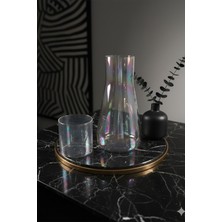 iselahome Noctea Borosilikat Cam Başucu Sürahi & Bardak Seti 1 Lt