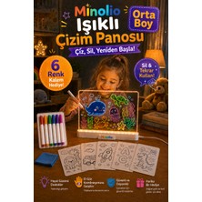 Minolio LED Işıklı Çizim ve Boyama Tahtası 20x20 6 Kalem Hediyeli