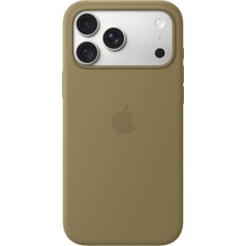 Apple iPhone 18 Pro Max İçin Magsafe Özellikli Silikon Kılıf - Klasik Zeytin Yeşili