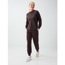 Jimmy Key Acı Kahve Yüksek Bel Dar Paça Cepli Jogger Pantolon