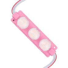 12 Volt 3 Watt Pembe LED Modül - 74X20 mm - 3030 Çip