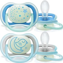 Philips Avent Ultra Air Gece Emziği 6-18 Ay Mavi Silikon Özellikli Karanlıkta Parlar