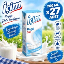 İçim Içim Yarım Yağlı Süt 200 ml x 27 Adet