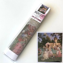 NT Boncuklu Taşlı Pano Mozaik Elmas Goblen Diamond Tablo 50 x 40 cm Zarif Hanımlar